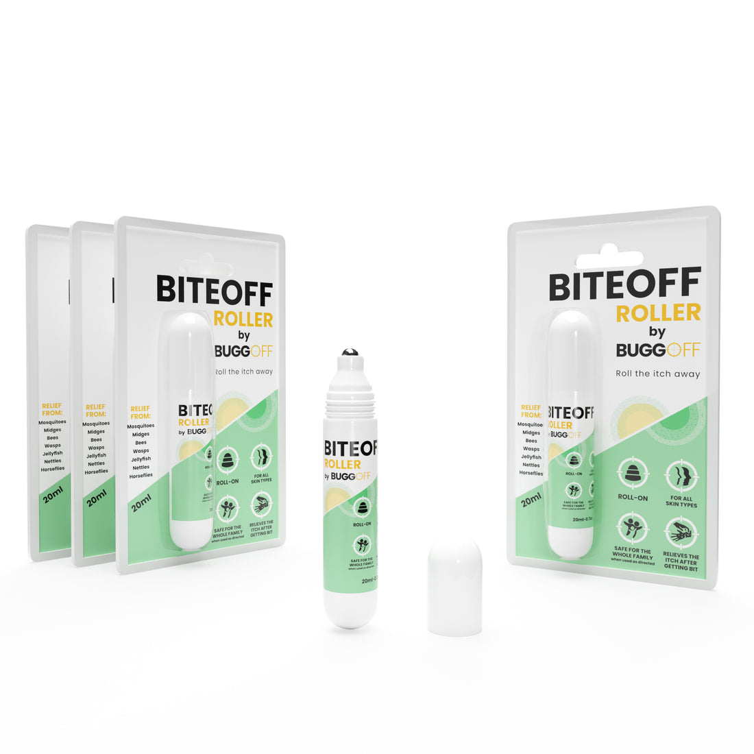 Bolígrafo roll-on para aliviar picaduras de insectos BITEOFF by BUGGOFF de 20 ml: ingredientes totalmente naturales