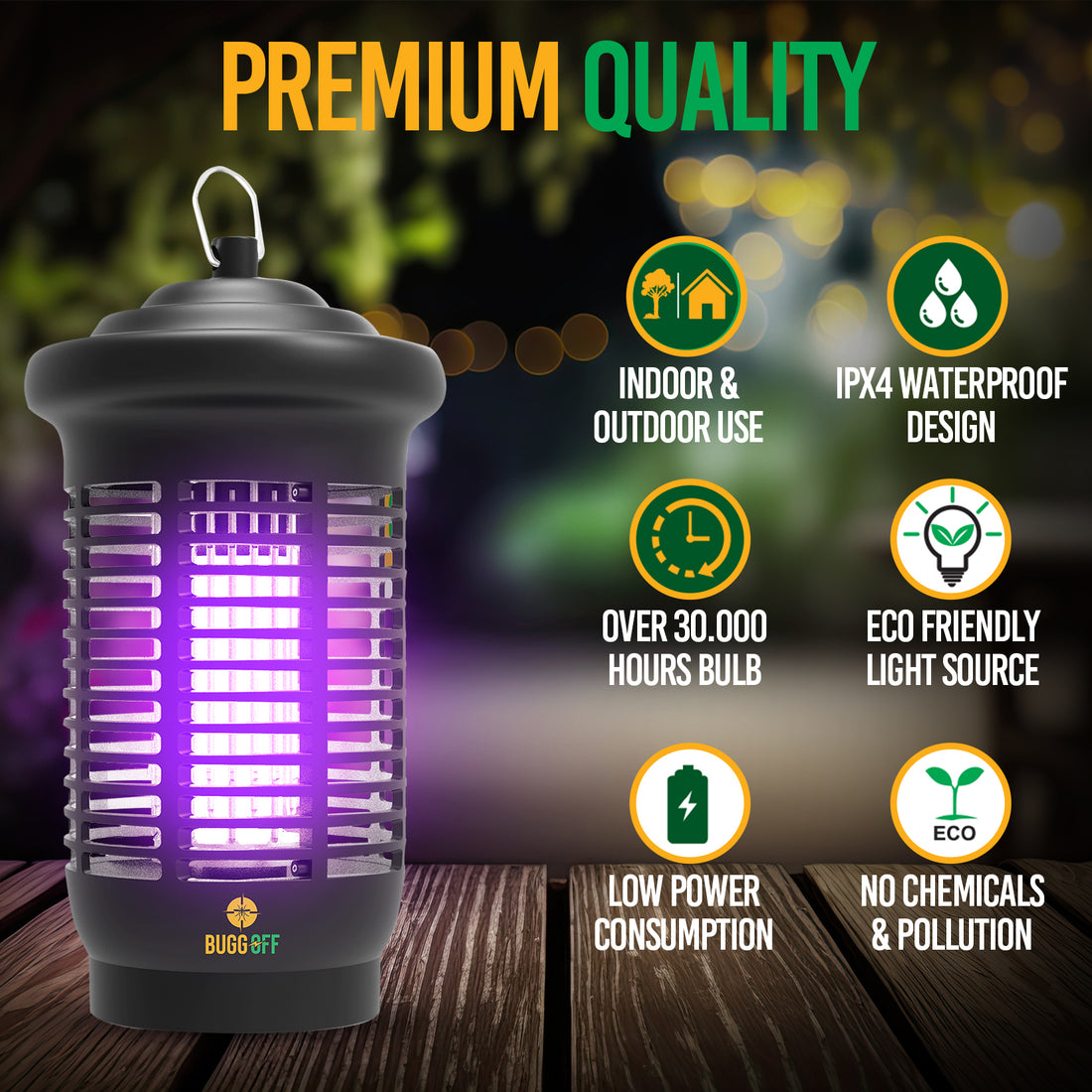 Outdoor 3500V 20 Watt Commercial Electric Mosquito Bug Zapper