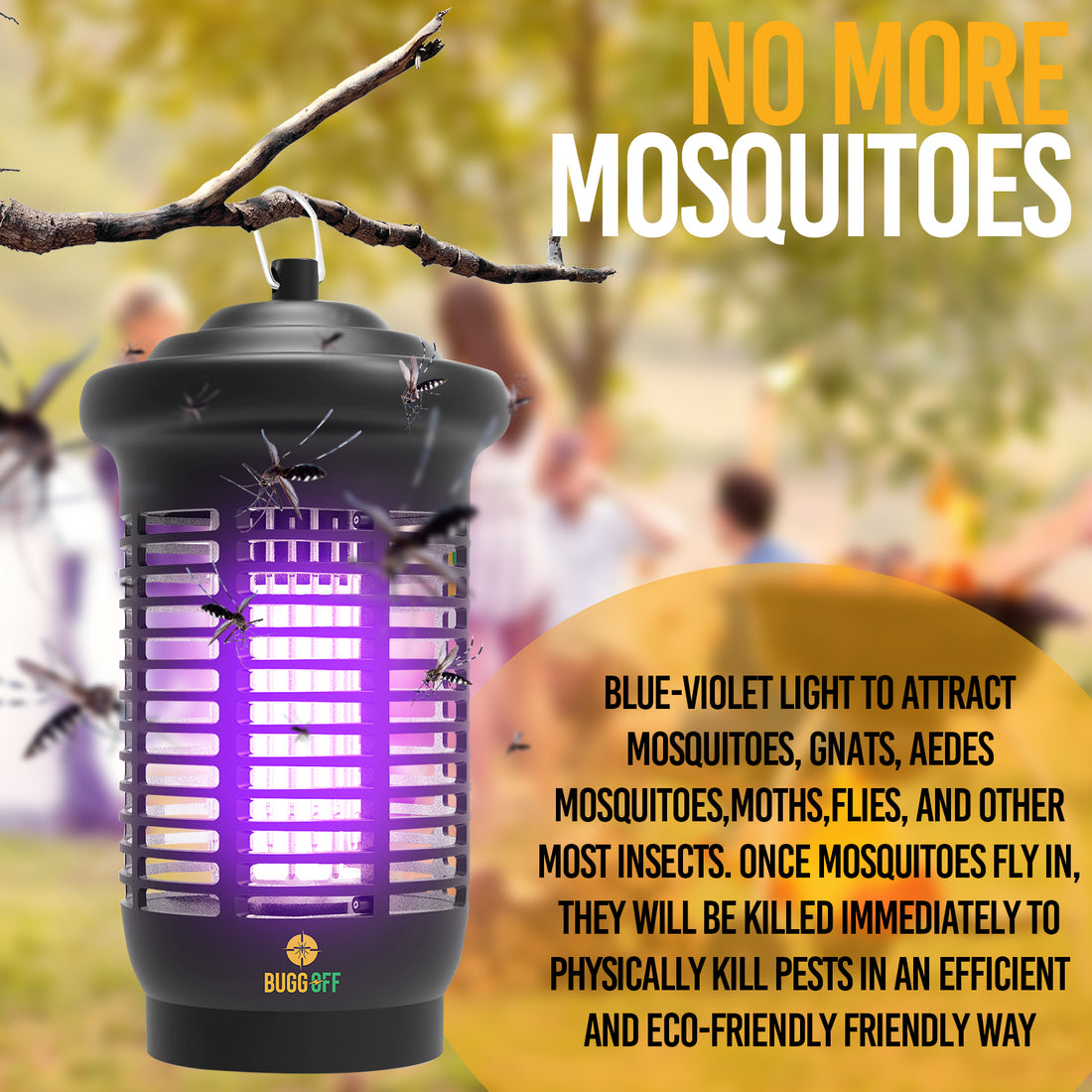 Outdoor 3500V 20 Watt Commercial Electric Mosquito Bug Zapper