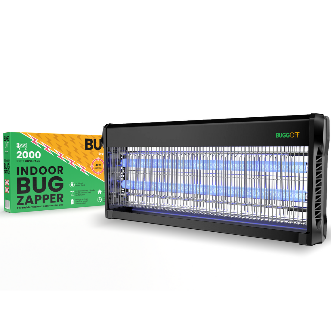 Black Indoor 3500v Electric Mosquito, and Home/Commercial Bug Zapper