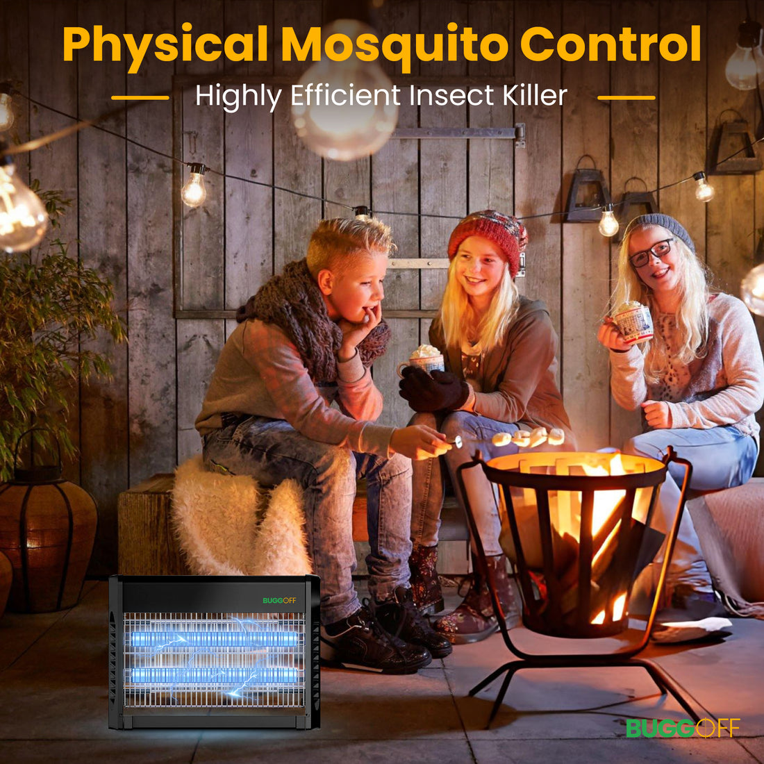 Black Indoor 3500v Electric Mosquito, and Home/Commercial Bug Zapper